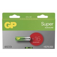 Alkalická batéria GP Super LR6 (AA), 16 ks 