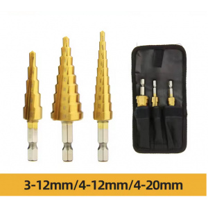 Titánové stupňovité vrtáky do kovu a dreva