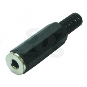 JACK3,5F plastová káblová samica stereo