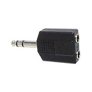 Redukcia JACK 6,3 stere konektor 2x JACK 6,3 stere