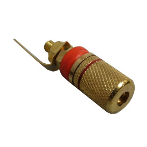 Svorka banán konektor,červený prúžok