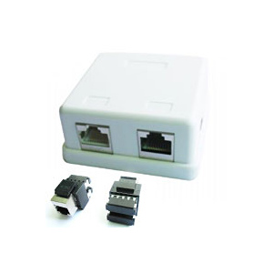 ETHERNET FTP zásuvka 2xRJ45 na omietku