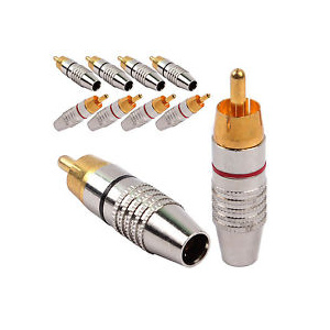 RCA M kovový čierny prúžok 1ks