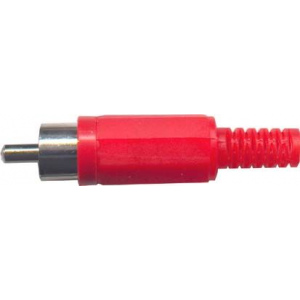 RCA vidlica káblová (cinch) červená