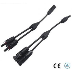 Zlučovacie konektory MC4 1x2 s kabelom - pár