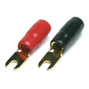 PT10.4  vidlica červený/čierny M4/10mm2 (pár)