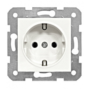 EV101002 zásuvka SCHUKO, biela, skrutkové svorky