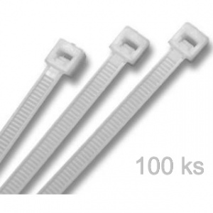 Páska sťahovacia 4,8x450mm biela 100ks