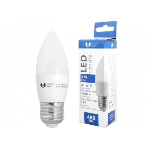 Žiarovka LED A60 E27 studená biela 230V/6W